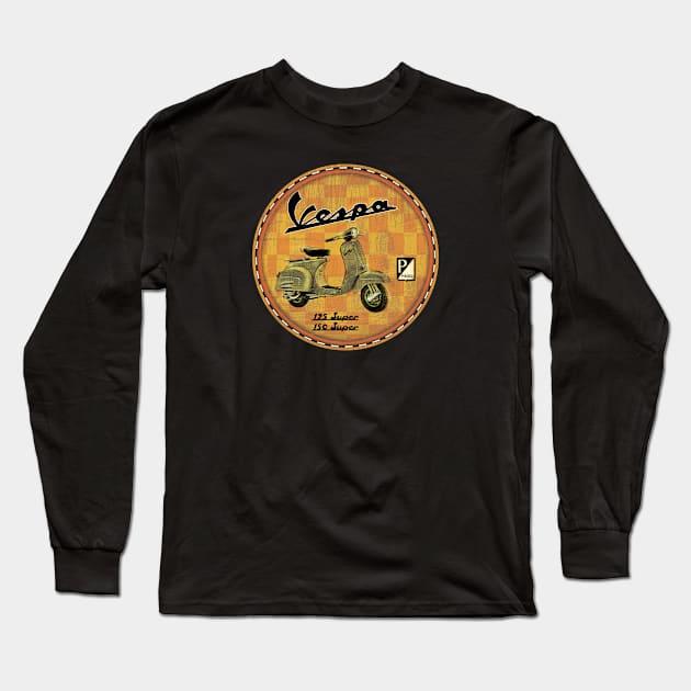 Vespa (amber) Long Sleeve T-Shirt by Midcenturydave